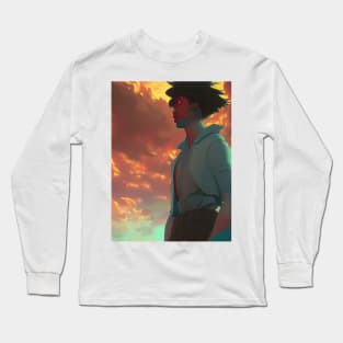 Man in deep thought Long Sleeve T-Shirt